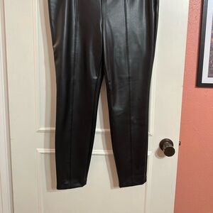 Women’s Black Faux Leather Pants by Talbots  Size 12
